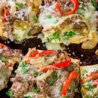 Shaved Ribeye Philly Cheesesteak on Garlic Bread