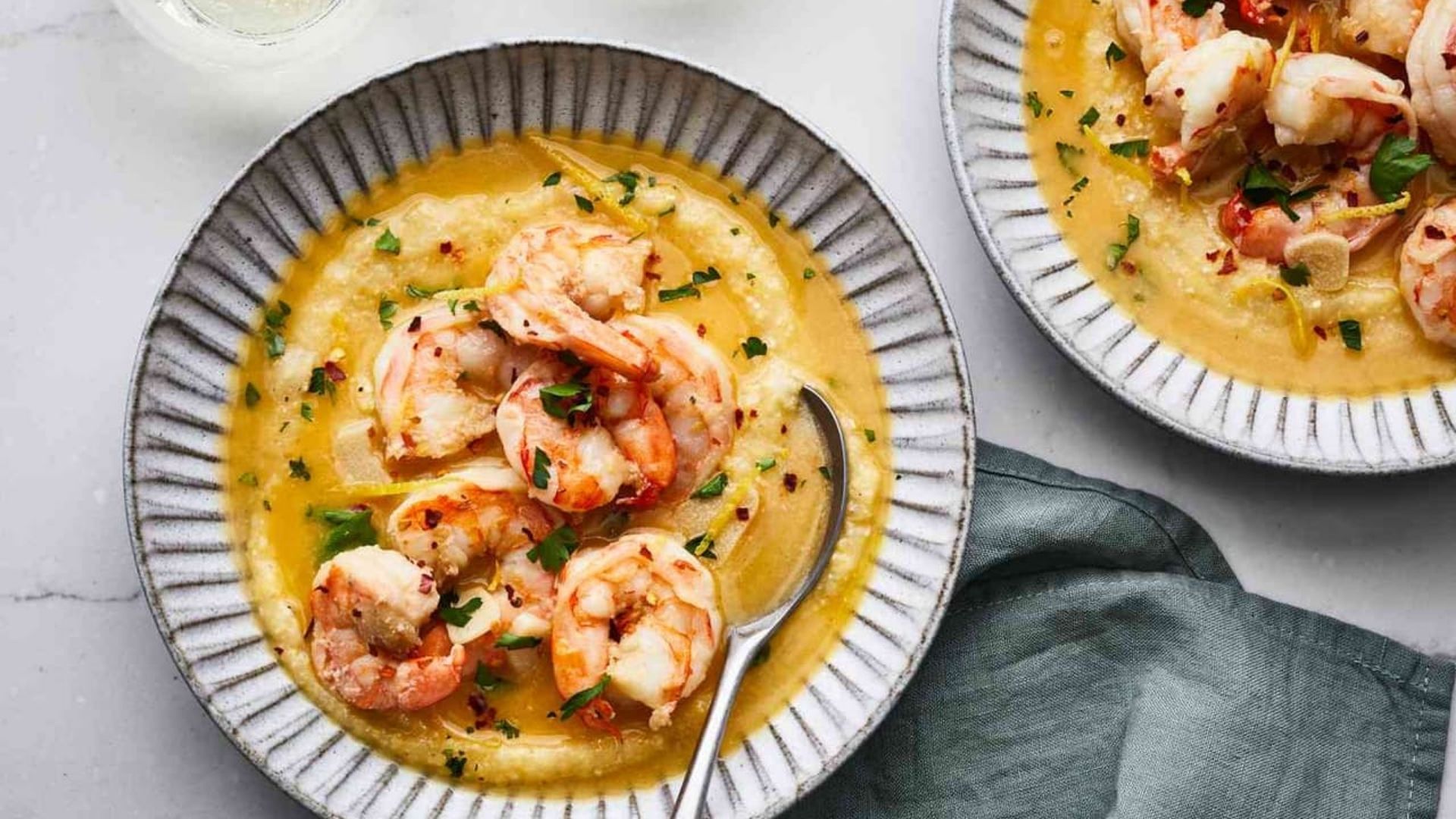 Shrimp Stuffed Octopus & Cheesy Polenta