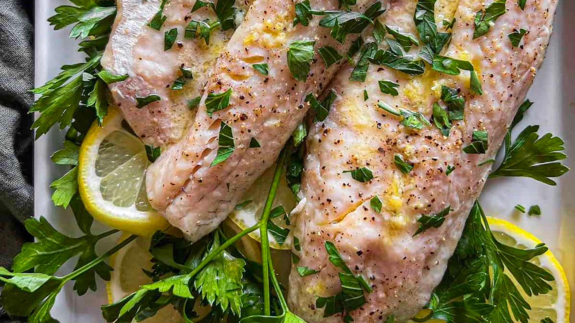 Baked Walleye with Lemon and Herb Crust