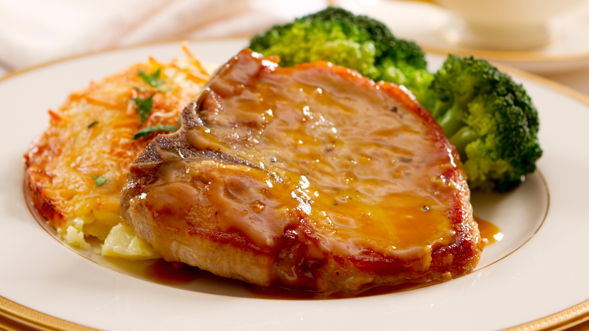 Grilled Jumbo Pork Chop with Honey Mustard Marinade