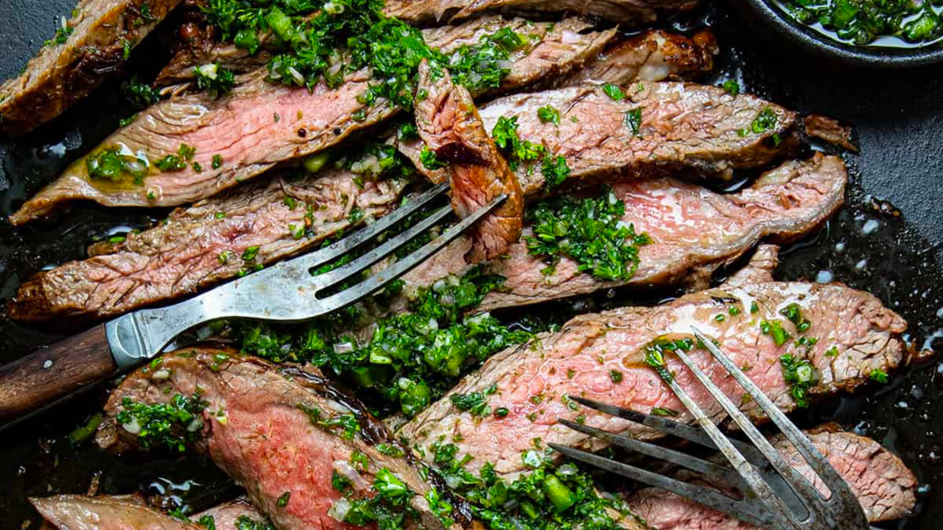 Marinated London Broil with Chimichurri