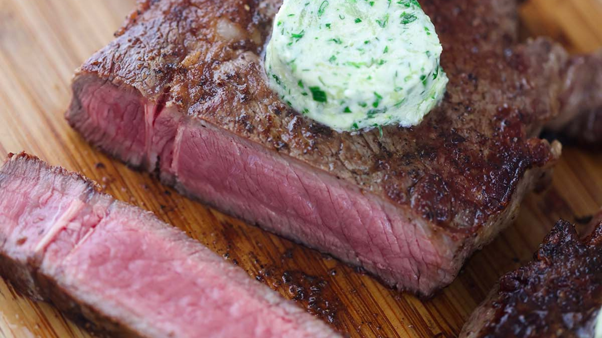 Pan-Seared Boneless Ribeye with Herb Butter