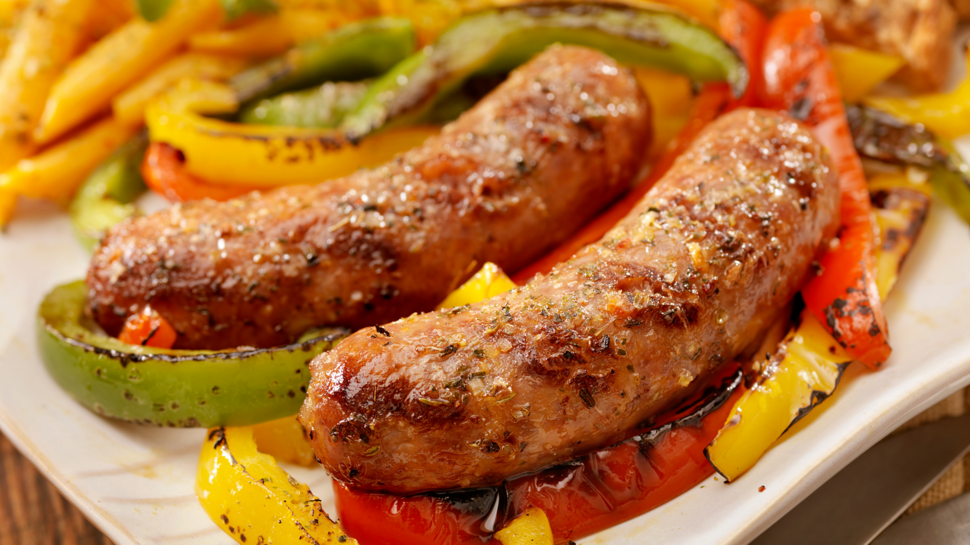 Sweet Italian Sausage Pasta with Peppers and Onions